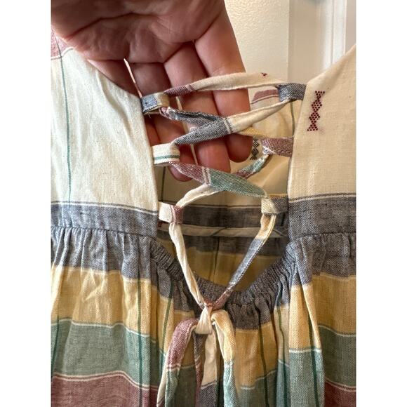 Alix of Bohemia NWT Amelia Havana Maxi Dress Multicolor Stripe Cotton Size Med - Picture 5 of 10